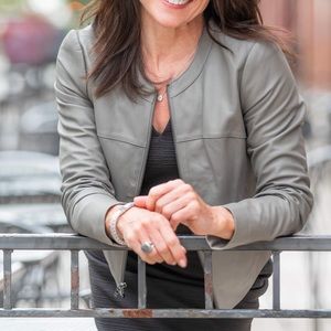 Leather moto jacket size small